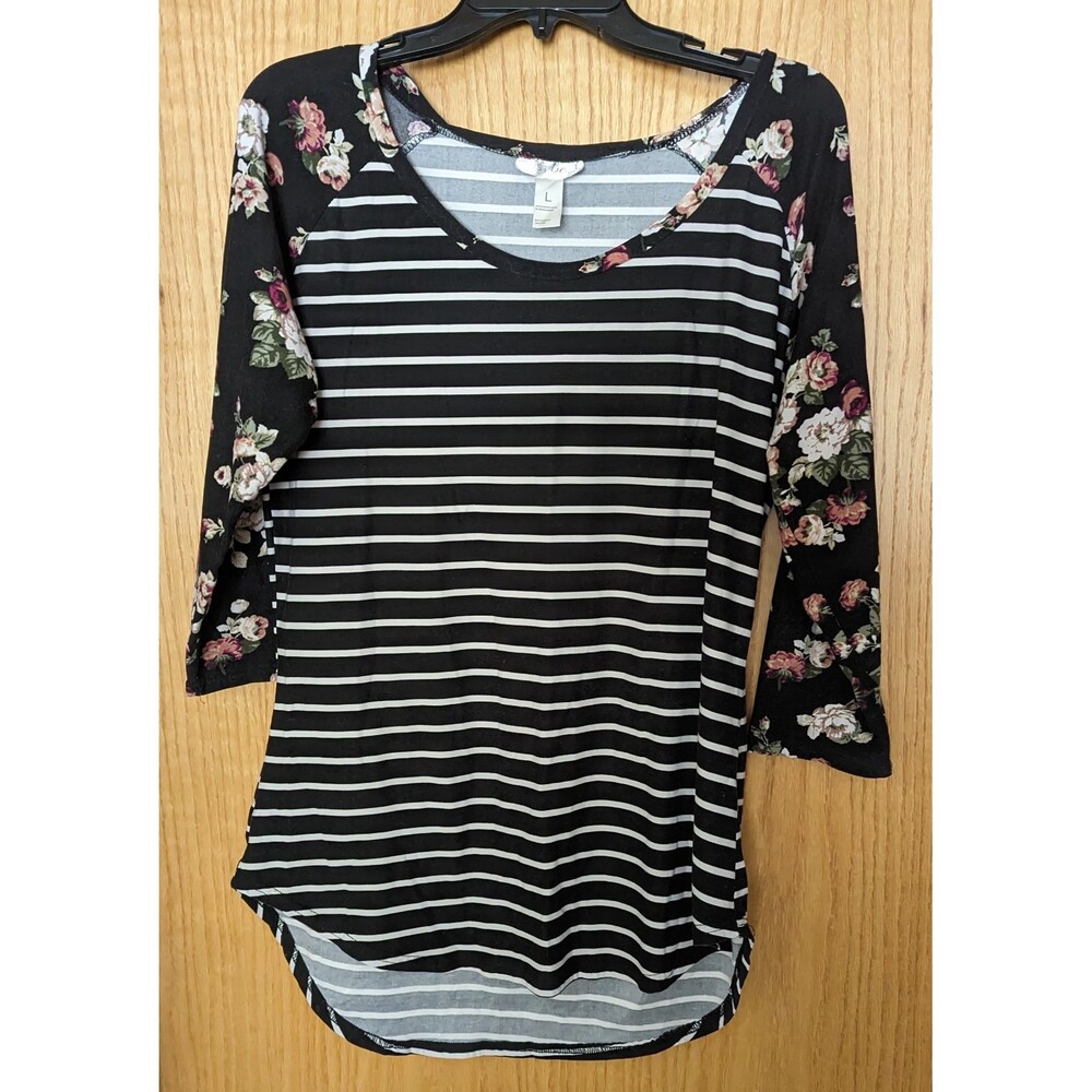 Floral Striped Women's Top
